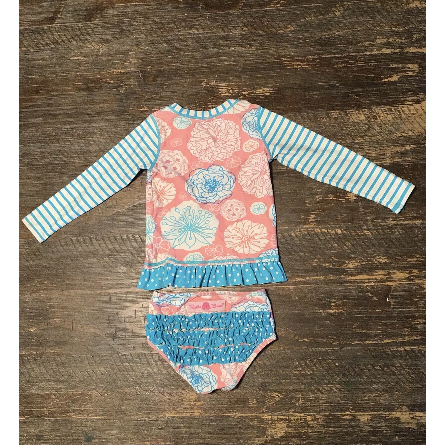 Ruffle Butts Long Sleeve Tankini Size 3T