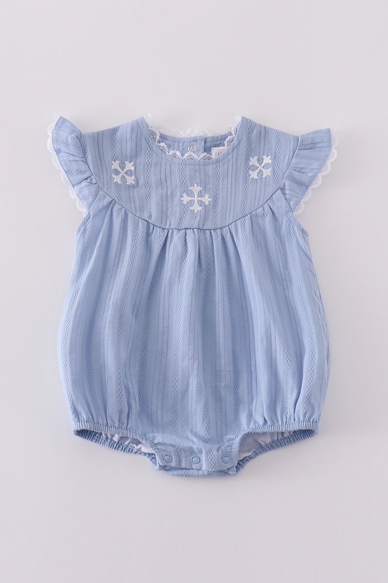 Premium Blue Cross Embroidery Bubble