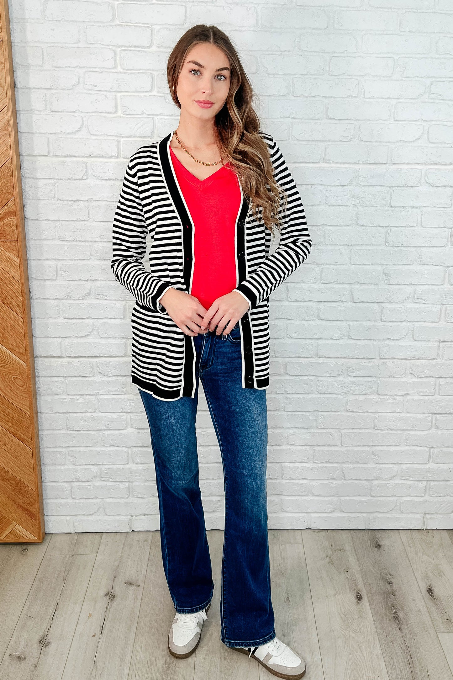 The Every Outfit Basic V-Neck Top in Ruby