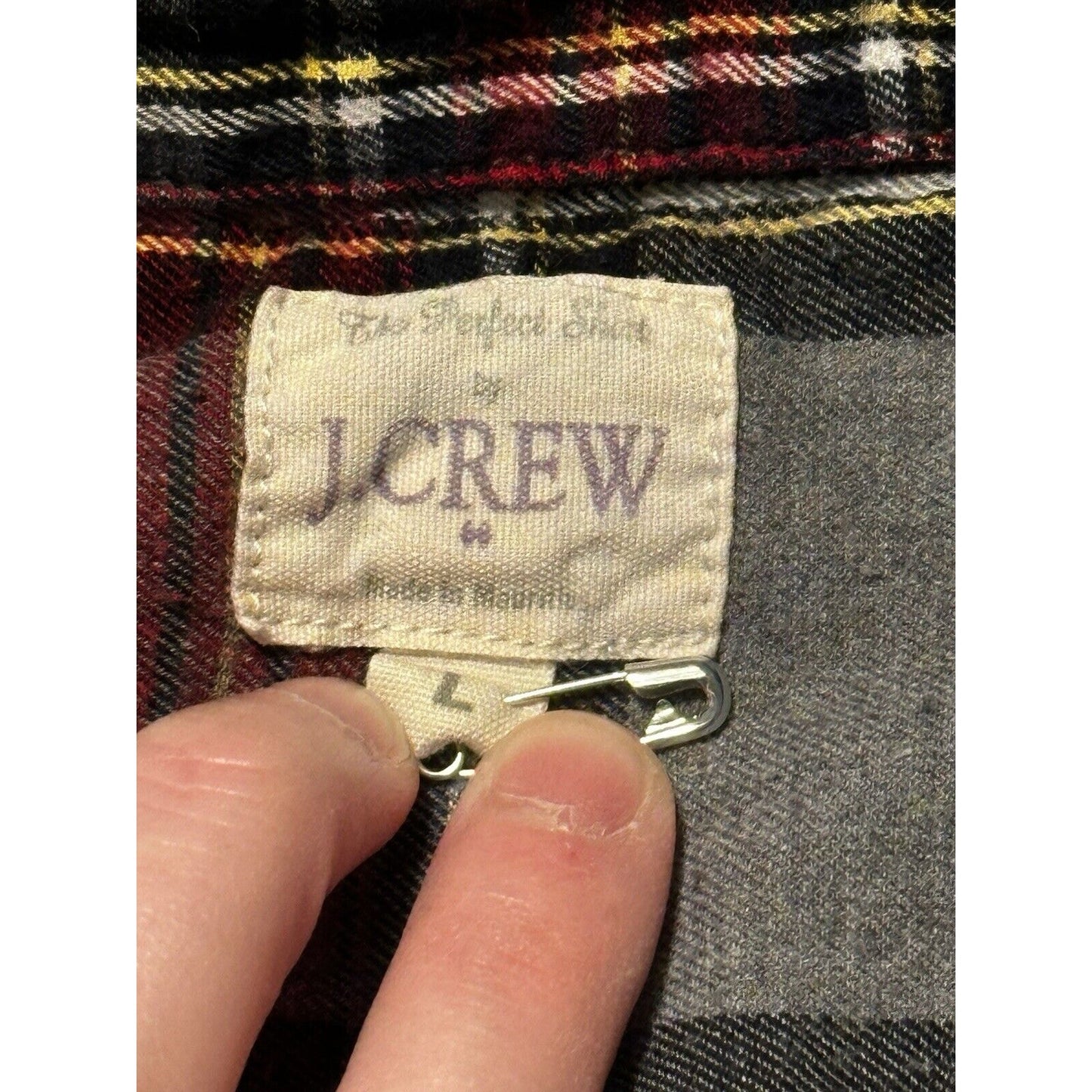 J. Crew Long Sleeve Plaid Shirt Size L