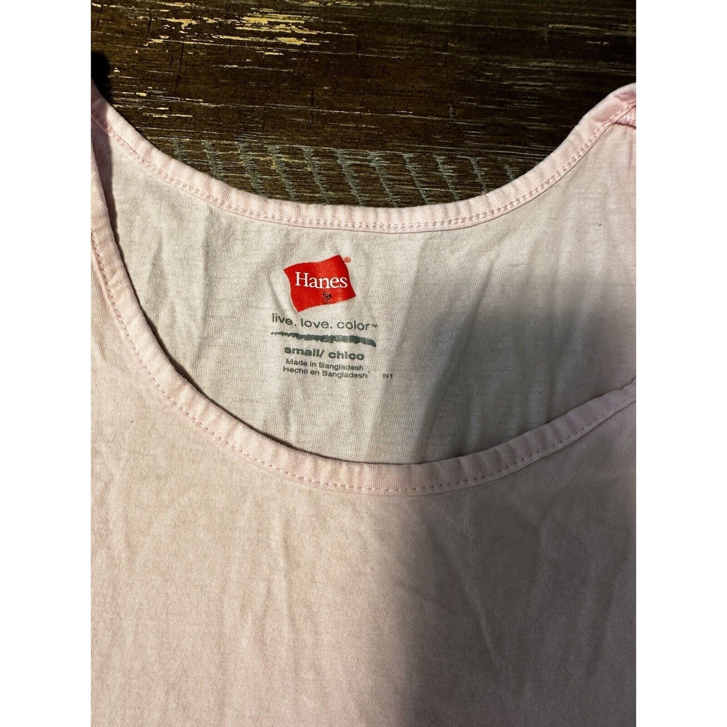 Brand New Hanes Womens Live Love Color Scoop Neck Tank Pink SIZE S Shirt