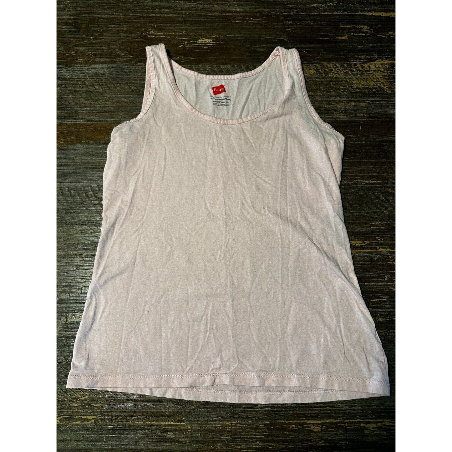 Brand New Hanes Womens Live Love Color Scoop Neck Tank Pink SIZE S Shirt