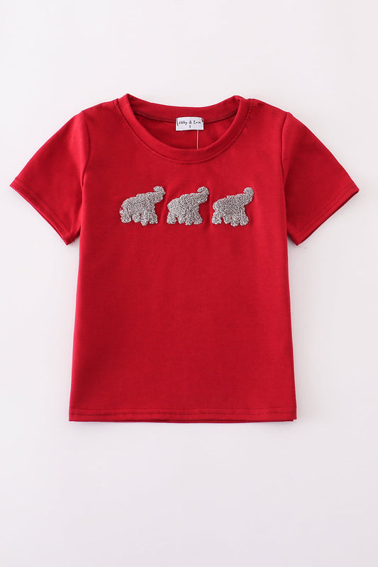 Alabama Elephant French Knot Top