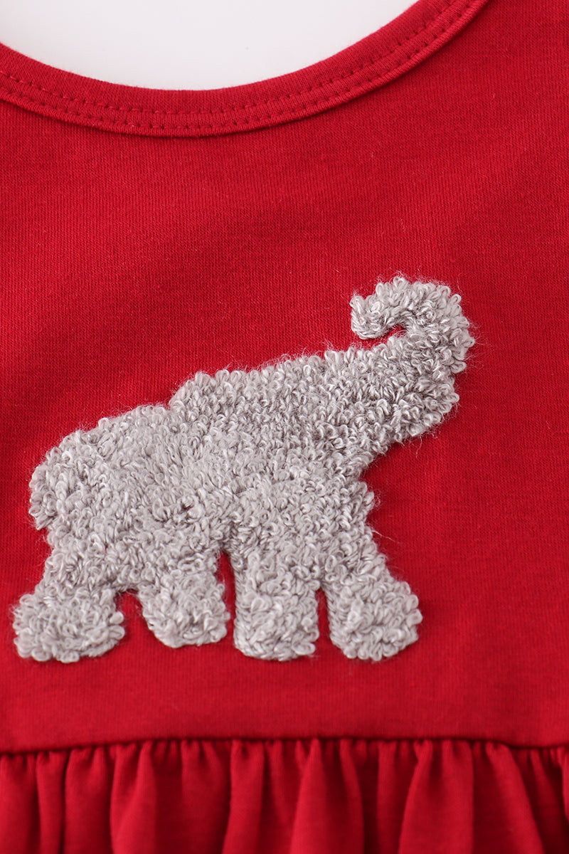 Alabama Elephant French Knot Ruffle Shorts Set