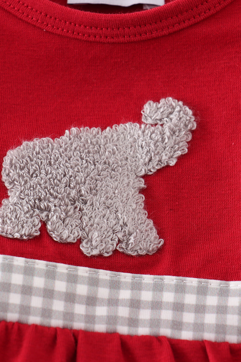 Alabama Elephant French Knot Ruffle Bubble