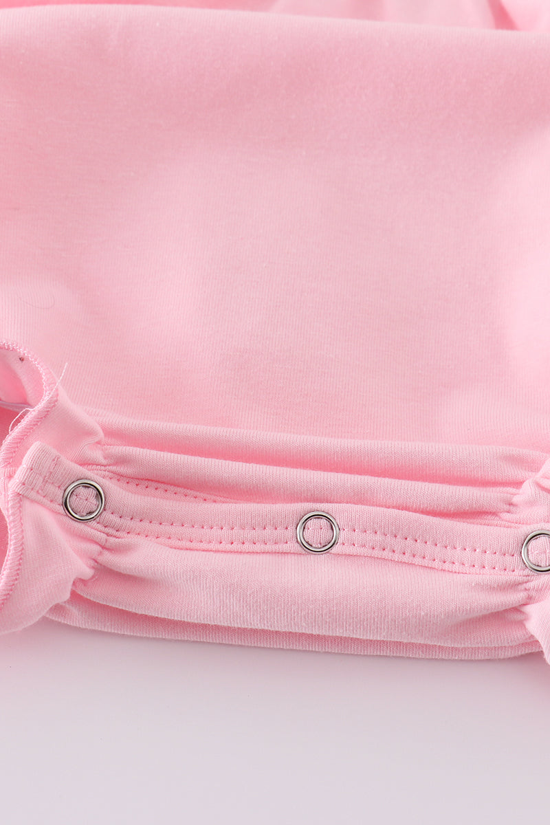 Pink Princess Embroidery Girl Bubble