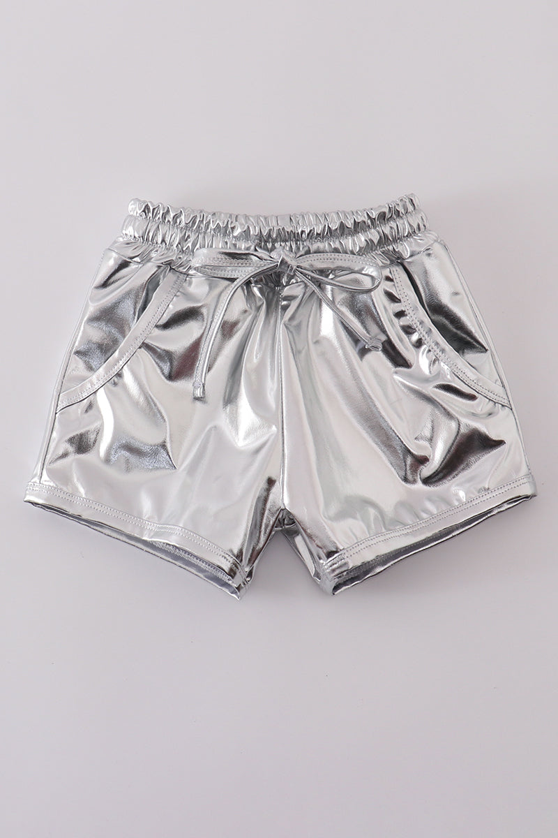 Silver Laser Shorts
