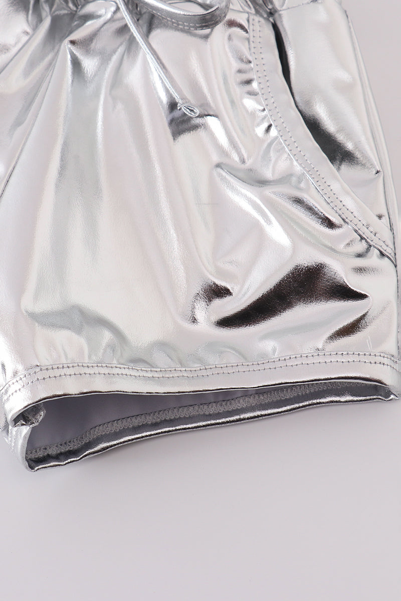 Silver Laser Shorts