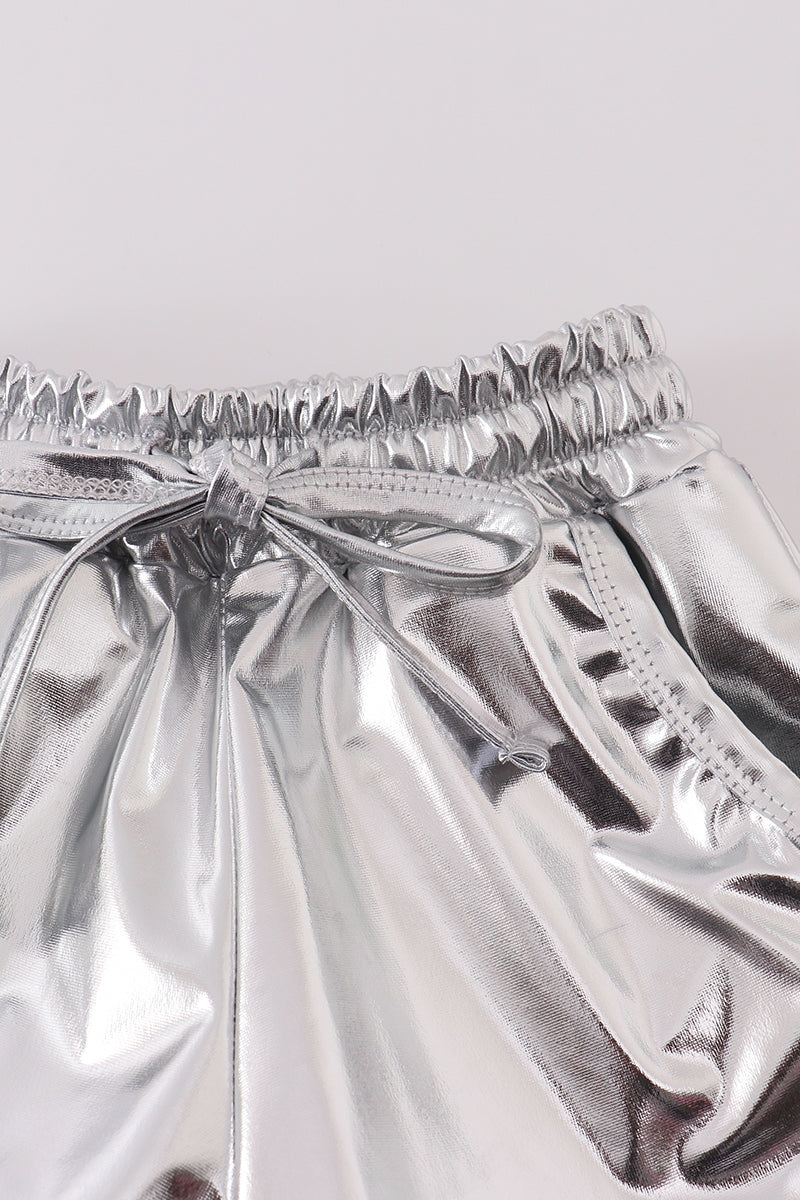 Silver Laser Shorts