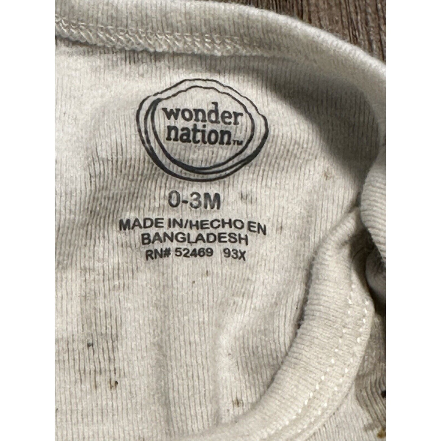 Wonder Nation Body Suit Size 0-3 Months