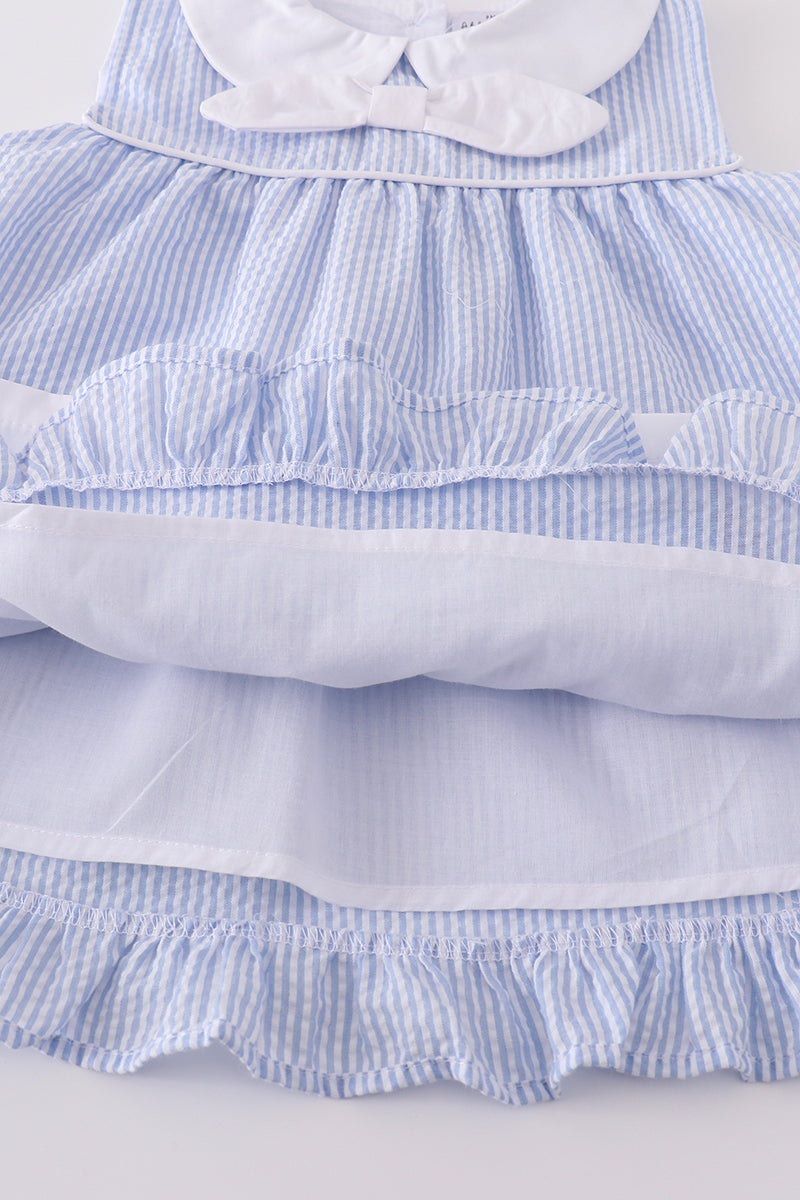 Premium Blue Sailboat Embroidery Bloomer Set